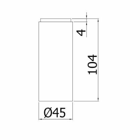 Paffoni Birillo ZPRO200 prolunga 100mm cromo