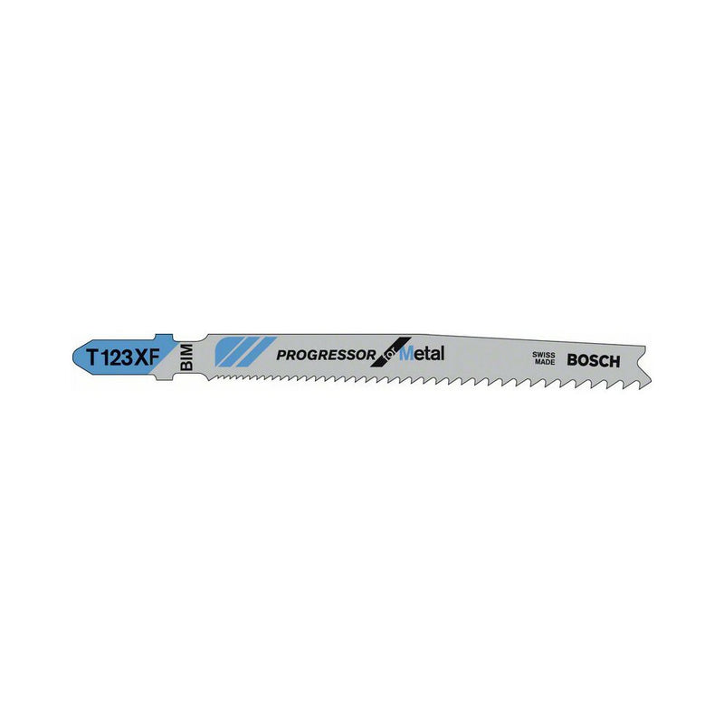 Bosch Progressor for Metal T 123 XF lama per seghetto alternativo BIM, stradata, fresata, set 5 pezzi