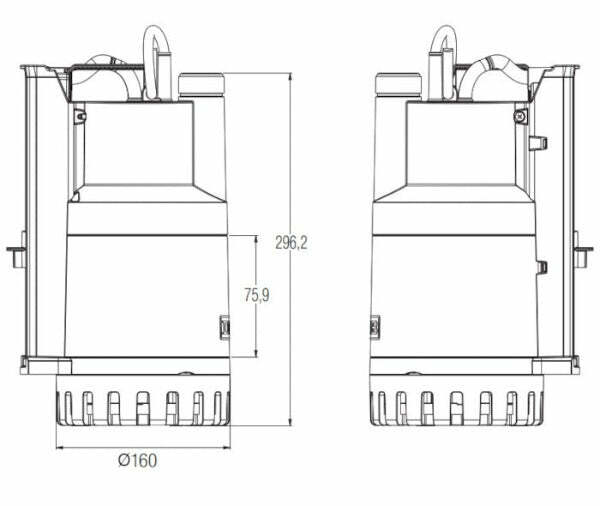 Dab Nova Up 300 M-AE pompa sommergibile da drenaggio con sensore elettronico 0,21 kW 60153572