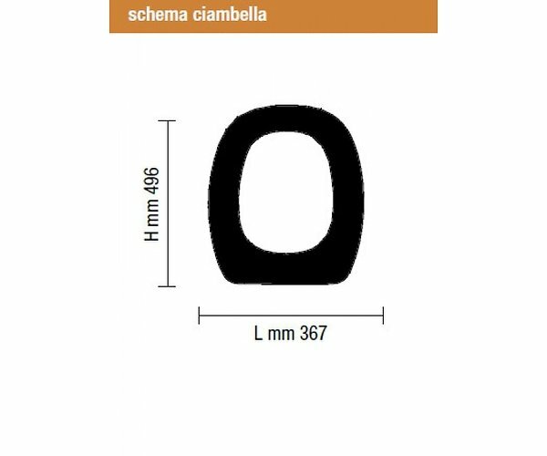 Ercos sedile compatibile con Pozzi Ginori - Italica - bianco
