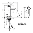 Miscelatore lavabo 110 Tecturis S Hansgrohe 73314000 CoolStart con saltarello