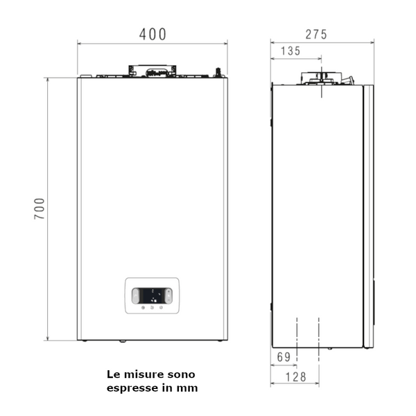 Caldaia a condensazione istantanea Beretta CIAO X 25 C con scambiatore