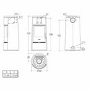 Piazzetta E924 M BCS stufa a legna scarico superiore base rotante