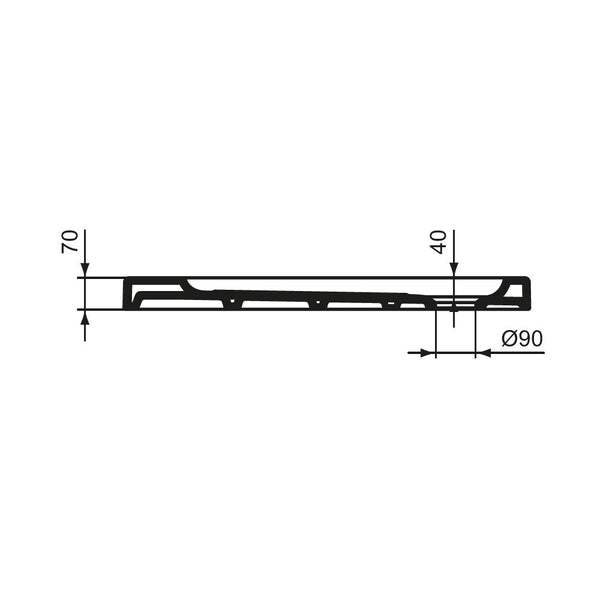 Piatto doccia angolare 90x90 LBST J025601 Ideal Standard