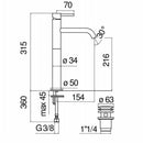 Nobili Acquerelli miscelatore lavabo a bacinella cromato