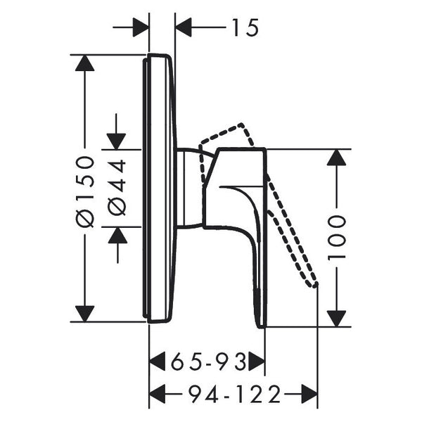 HANSGROHE 72667000 Rebris S Miscelatore doccia incasso