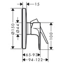 HANSGROHE 72667000 Rebris S Miscelatore doccia incasso