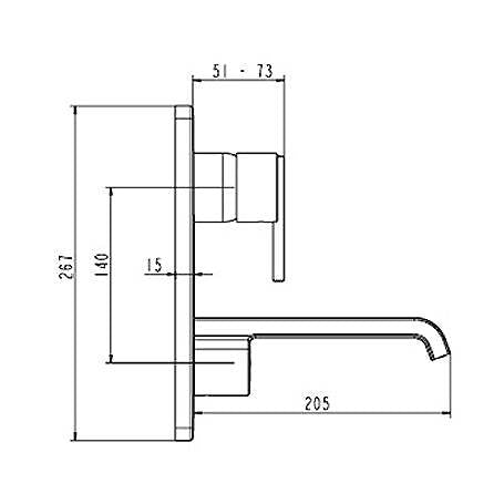 Ideal Standard GLANCE Miscelatore monocomando lavabo a parete