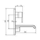 Ideal Standard GLANCE Miscelatore monocomando lavabo a parete