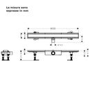 Canalina RainDrain Compact scarico doccia 800 Hansgrohe 80 cm x DN40