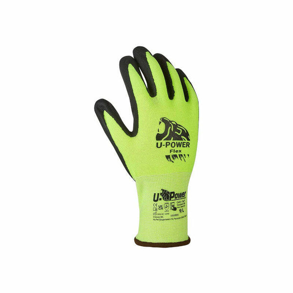 Guanti da lavoro Flex UG00005-9 U-Power TG. 9 giallo fluo e nero