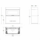 Piazzetta LUGANO MC 80/64 BL stufa caminetto a legna 11 kW