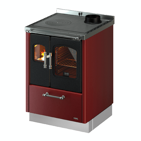 Cadel Smart 60 cucina a legna ventilata, rivestimento metallo