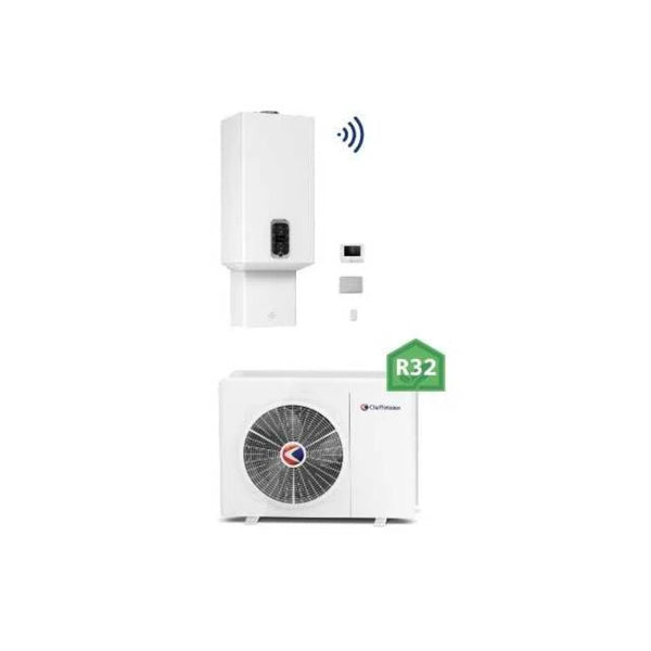 Sistema ibrido Mira Advance Hybrid Link R32 30/120 con caldaia da 30 kW e pompa di calore Chaffoteaux