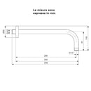 Braccio doccia IdealRain B9444AA Ideal Standard 300 mm cromo