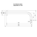 Braccio doccia IdealRain B9444AA Ideal Standard 300 mm cromo