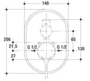 Ideal Standard MELANGE Monocomando doccia incasso, parti esterne
