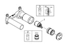 Corpo incasso per lavabi 2 fori a muro Grohe 23571000
