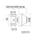 Nobili rubinetto arresto ad incasso AV00155/1CR