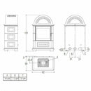 Piazzetta STUBOTTO C stubotto a legna 11 kW con bocchetta frontale
