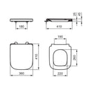 Sedile I.LIFE S T473701 Ideal Standard avvolgente a chiusura rallentata bianco