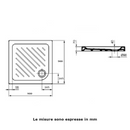 Piatto doccia LBST J025401 Ideal Standard quadrato 90 x 90 cm