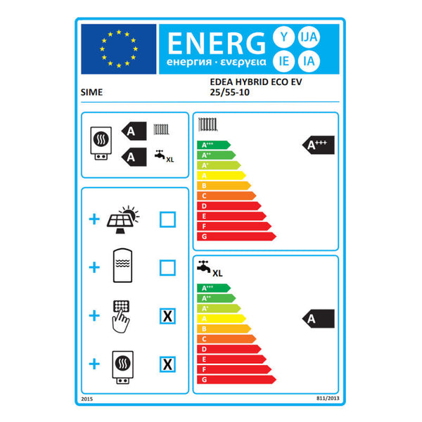 Kit Sime caldaia Edea Hybrid ECO EV 25/55-10 da 25 kW e pompa di calore SHP M ECO 010