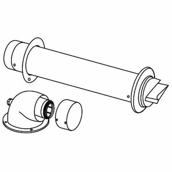 Hermann kit coassiale orizzontale 60/100 mm 0010031041