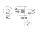 Nobili presa acqua per doccia cromata