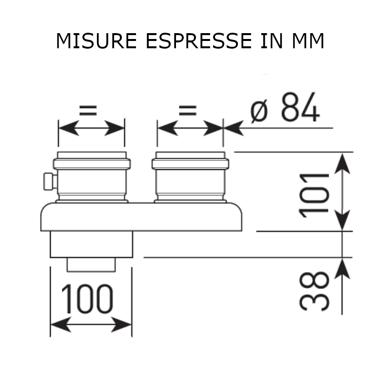 Sdoppiatore aspirazione/scarico Edea Hybrid 8093050 Sime 80 mm