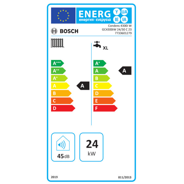 Bosch Junkers Condens GC4300i W 24/30 C caldaia a condensazione da 24 kW e accumulo da 30 litri