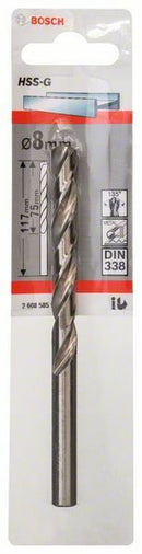 Bosch punta per metallo HSS-G, DIN 338 8 x 75 x 117 mm - 1 pezzo