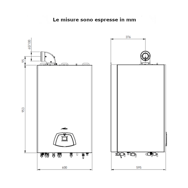 Kit Sime caldaia Edea Hybrid ECO EV 25/55-8 e pompa di calore SHP M ECO 008