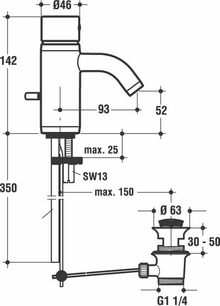 Ideal Standard CERAMIX STYLE Miscelatore monocomando lavabo