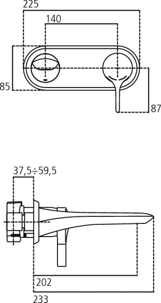 Ideal Standard MELANGE Monocomando lavabo a parete, parti esterne