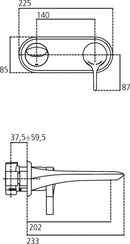 Ideal Standard MELANGE Monocomando lavabo a parete, parti esterne