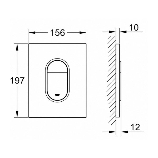 Placca di comando Arena Cosmopolitan 38844SH0 Grohe bianco lucido