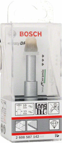 Bosch Easy Dry Best for Ceramic punta diamantata a secco 10 x 33 mm