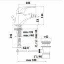 Paffoni Nettuno Due miscelatore bidet con scarico automatico cromo