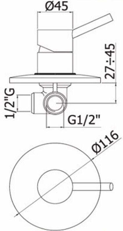 Paffoni Birillo BI010CR miscelatore doccia incasso cromo