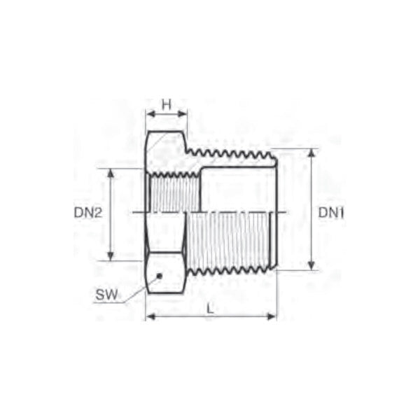 Riduzione filettata zincata maschio femmina 241