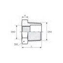 Riduzione filettata zincata maschio femmina 241