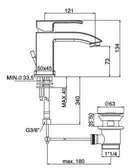 Paffoni Level miscelatore lavabo t/c leva cromo