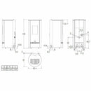 Piazzetta P230 T stufa a pellet 11 kW scarico posteriore