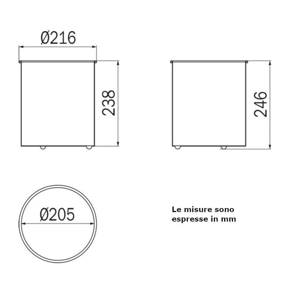 Gettacarte Hotellerie 0401CAL Inda in acciaio inox base antiscivolo