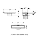 Canaletta per doccia a pavimento Geberit CleanLine 154.455.00.1