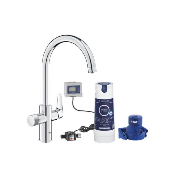 Starter kit GROHE Blue Pure BauCurve 30581000 con filtro a 5 fasi taglia S