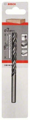 Bosch punta elicoidale per legno 7 x 69 x 109 mm, diametro 7 mm