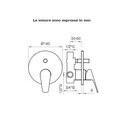 Miscelatore incasso doccia 2 vie Blumar BTMARCDO05 Ercos con deviatore