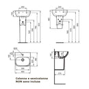 Lavabo I.LIFE A T451401 Ideal Standard 40 x 36 cm salvaspazio bianco lucido